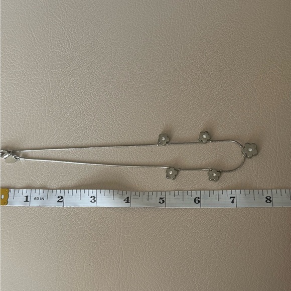 Lia Sophia Wallflower Silver-Tone Flower Necklace with Crystal Accents - Picture 4 of 4